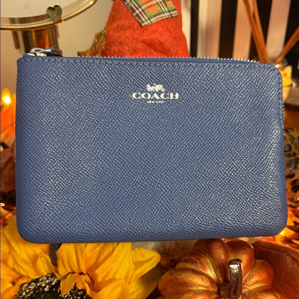 Coach Blue Wristlet